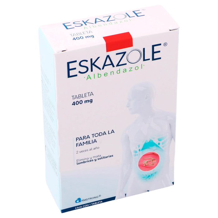 Eskazole (Albendazol) Tabletas 400Mg Con 1 - WeCare Pharma