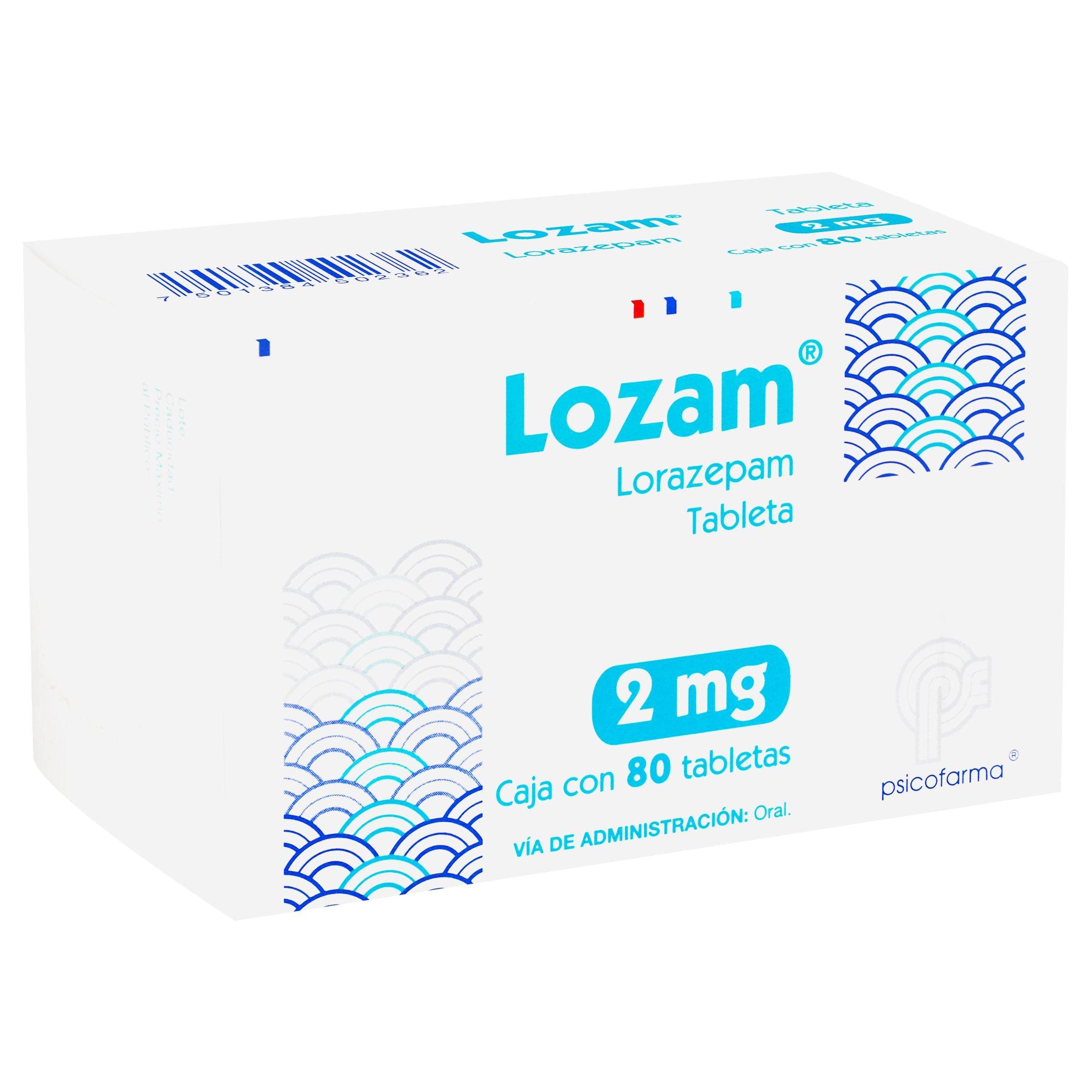 Lozam (Lorazepam) Tabletas 2Mg Con 80 — WeCare Pharma