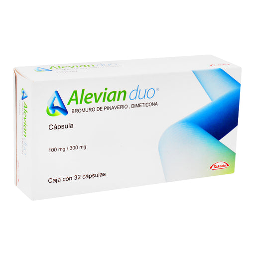 Alevian Duo 100Mg/300Mg Con 32 Capsulas (Pinaverio/Dimeticona) 2 - 7501092777212