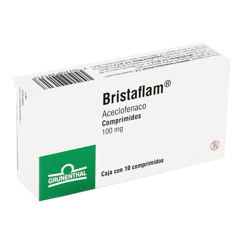 Bristaflam 100Mg Con 10 Tabletas (Aceclofenaco) - WeCare Pharma