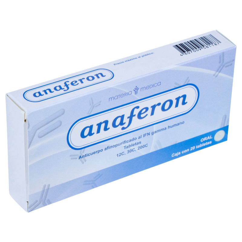Anaferon Ad 12/30/200C Con 20 Tabletas (Anticuerpo Afino Gamma Humano) - WeCare Pharma