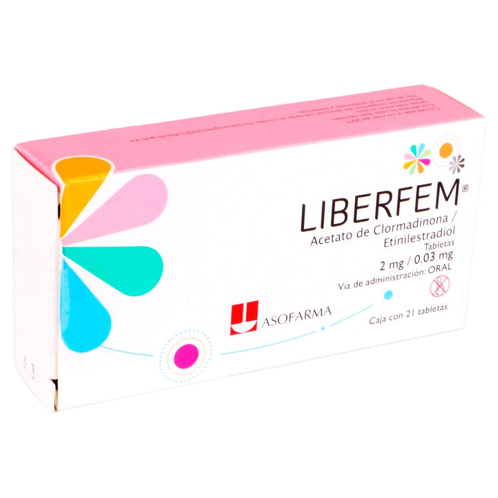 Liberfem 2Mg/0.03Mg Con 21 Tabletas (Acetato De Clormadinona) - WeCare Pharma