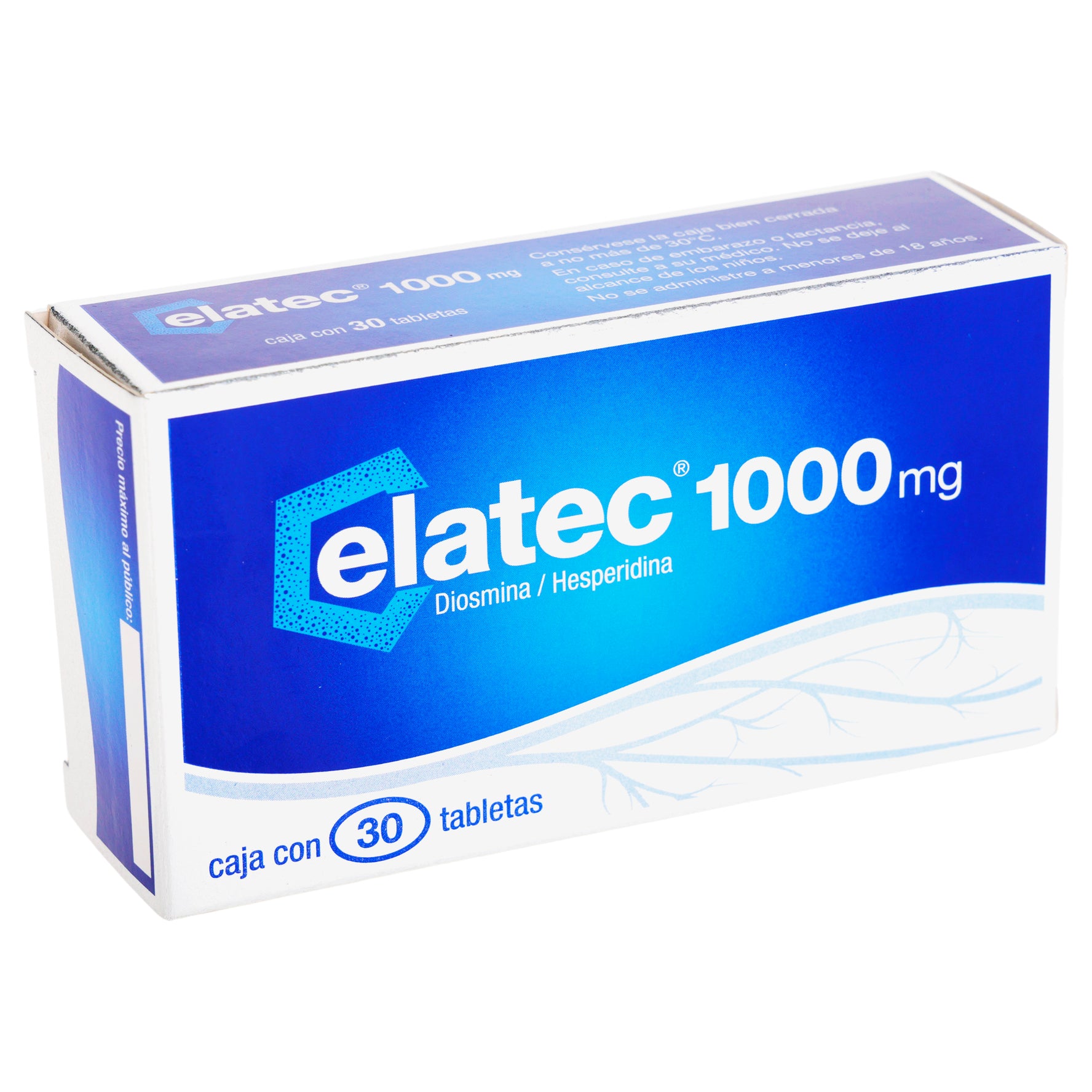 Elatec 1000Mg Con 30 Tabletas (Diosmina/Hesperidina) 2 - 3594455600153