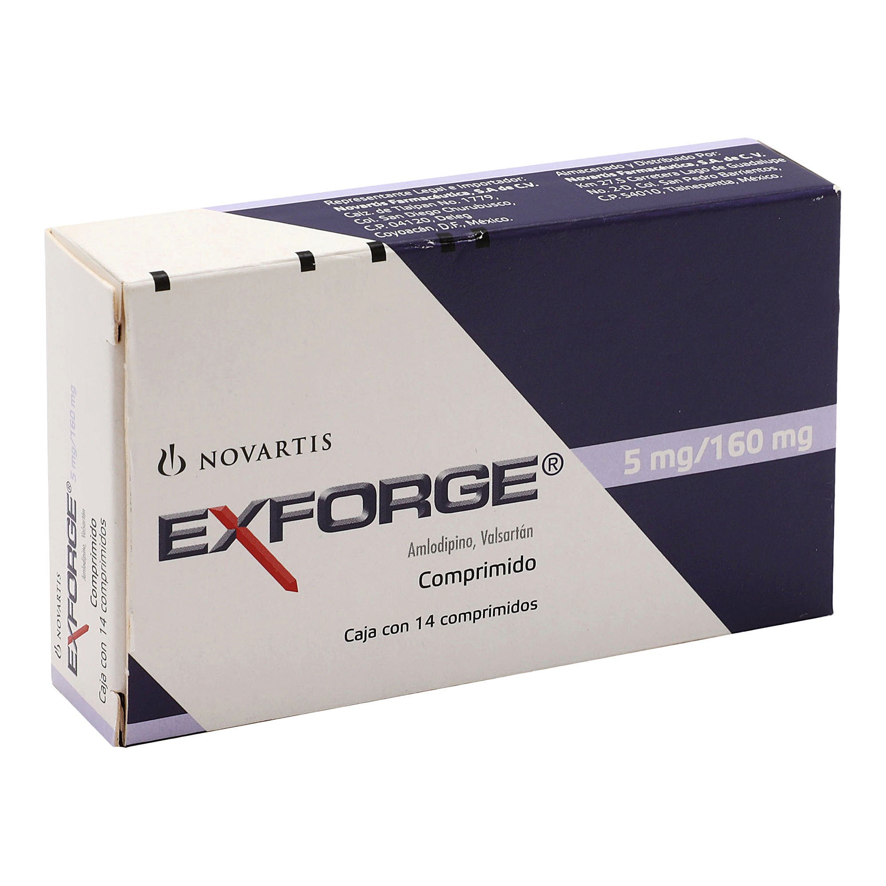 Exforge 5Mg/160Mg Con 14 Comprimidos (Amlodipino/Valsartan) 2 - 7501094916701