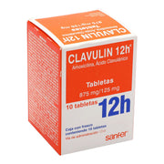 Clavulin 12H 875Mg/125Mg Con 10 Tabletas (Amoxicilina/Acido Clavulanico) - WeCare Pharma