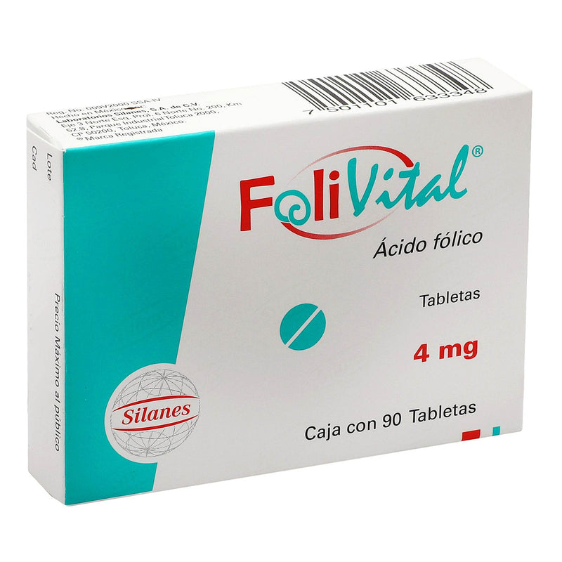 Folivital 4Mg Con 90 Tabletas (Acido Folico) - WeCare Pharma
