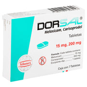 Dorsal 15Mg/200Mg Con 7 Tabletas (Meloxicam/Carisoprodol) - WeCare Pharma
