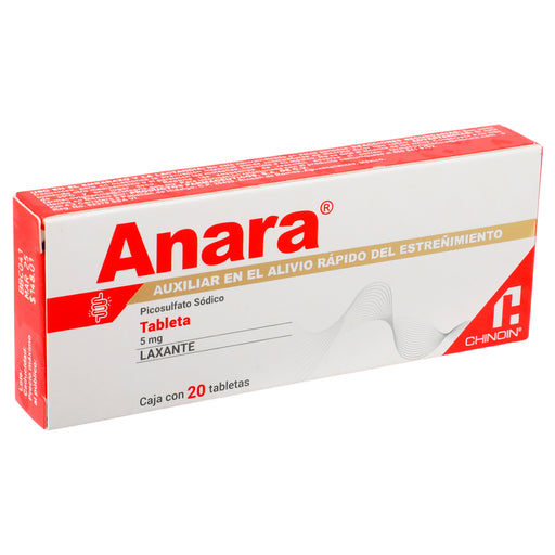 Anara 5Mg Con 20 Tabletas (Picosulfato Sodico) 2 - 7501088508929