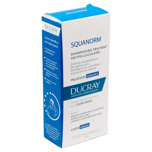 Ducray Squanorm Shampoo Caspa Grasa 200Ml 2 - 3282779277457