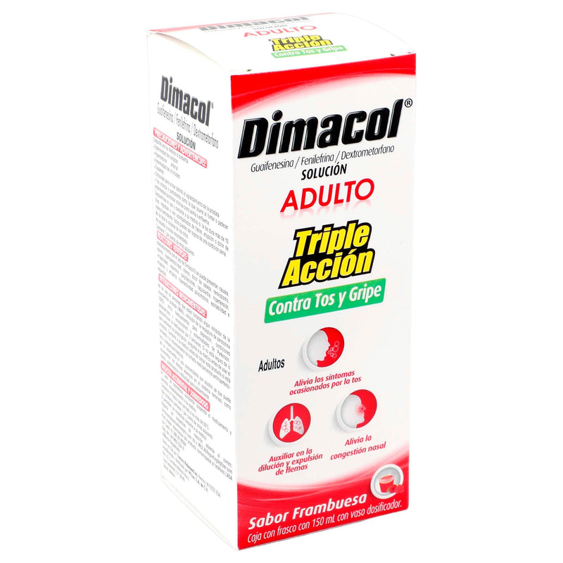 Dimacol Ad Solución 2G/100Mg/200Mg/100Ml 150Ml (Guaifesina/Fenilefrina/Dextrometorfano) - WeCare Pharma