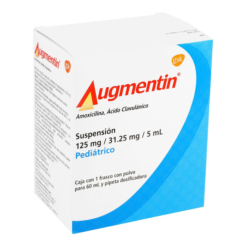 Augmentin Pediatrico Suspensión 125Mg/31.25Mg/5Ml 60Ml (Amoxicilina/Clavulanato) - WeCare Pharma