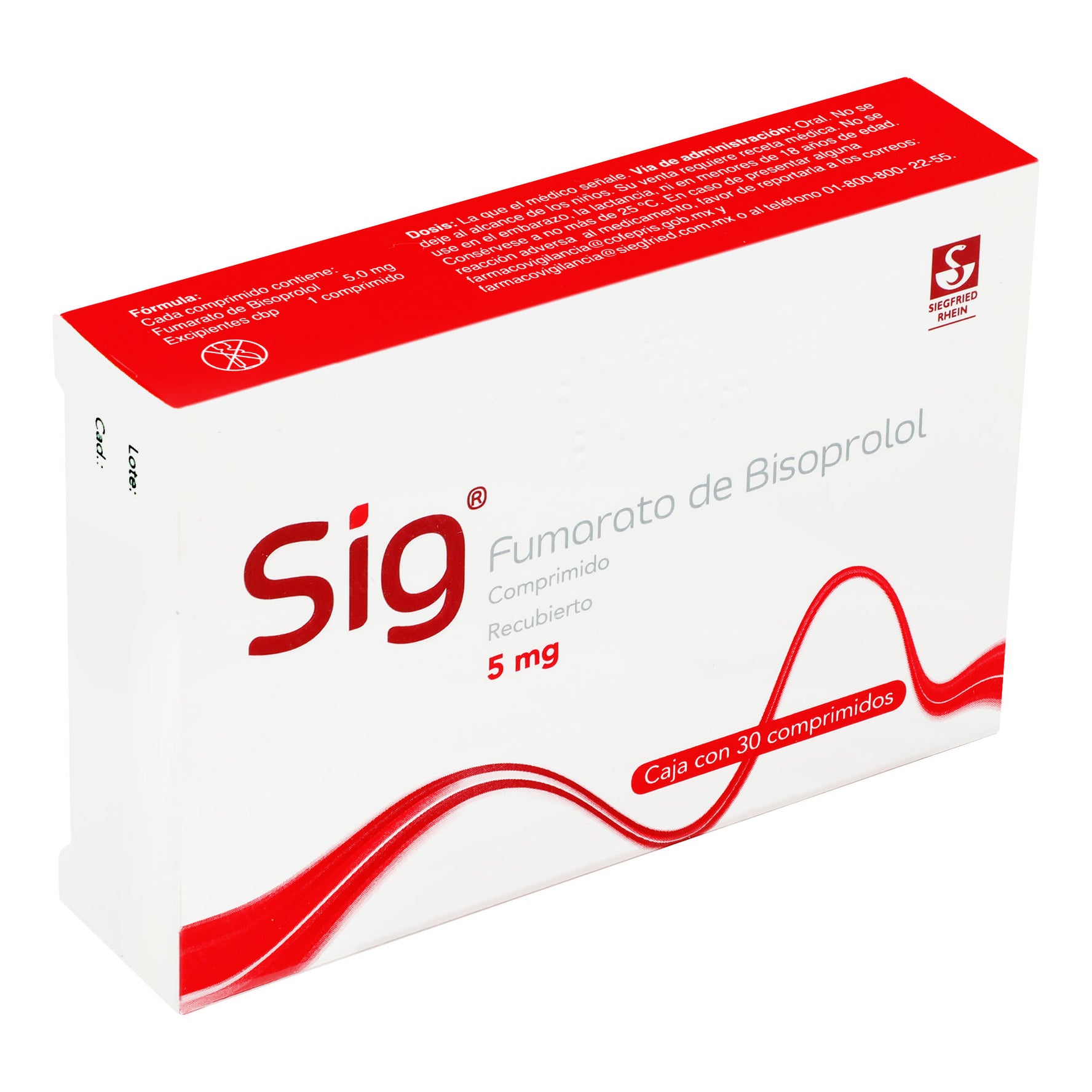 Sig 5Mg Con 30 Comprimidos (Fumarato De Bisoprolol) 2 - 7501300420091