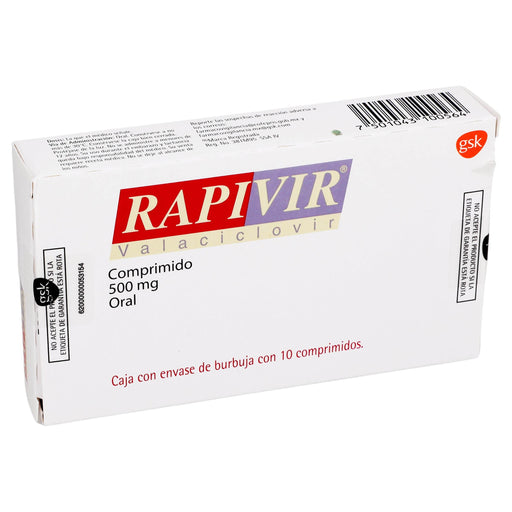 Rapivir 500Mg Con 10 Tabletas (Valaciclovir) - WeCare Pharma