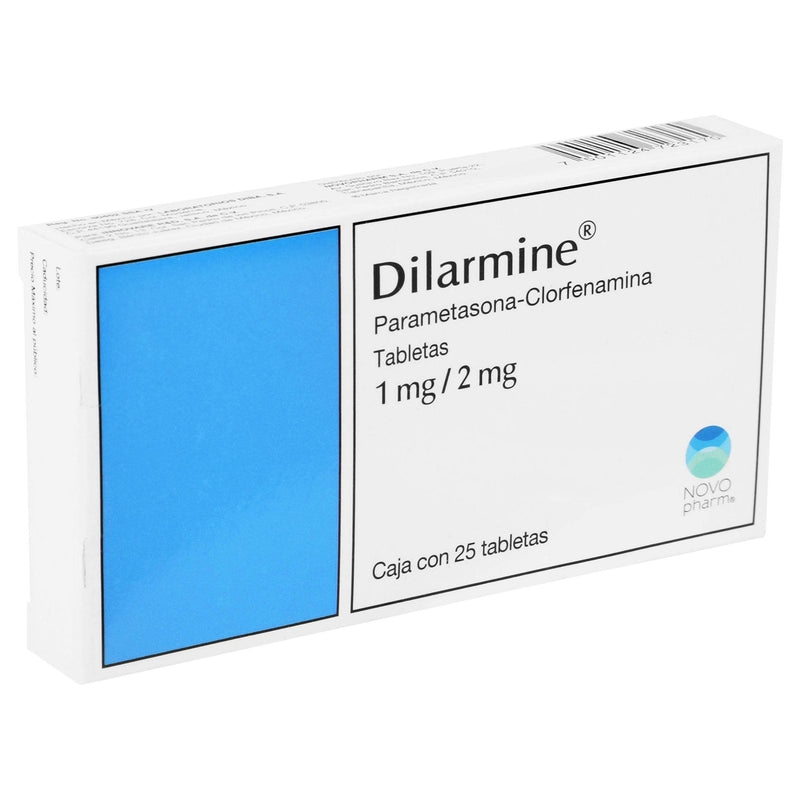 Dilarmine 1Mg/2Mg Con 25 Tabletas (Parametasona/Clorfenamina) - WeCare Pharma