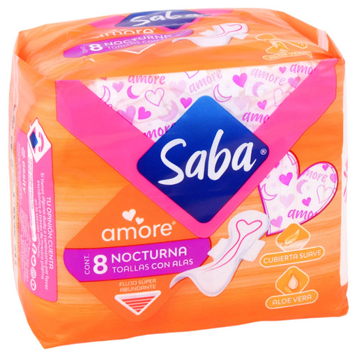 Toallas Saba Amore Nocturna Con 8 - WeCare Pharma