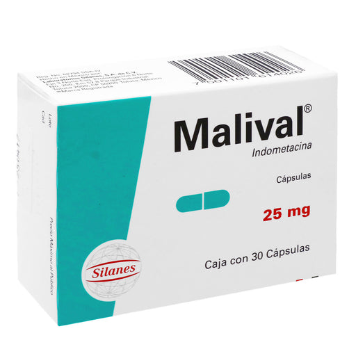 Malival 25Mg Con 30 Capsulas (Indometacina) 2 - 7501101614026