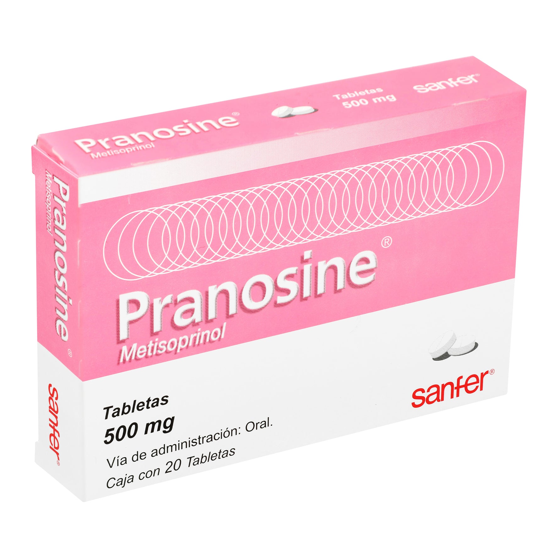 Pranosine 500Mg Con 20 Tabletas (Metisoprinol) 2 - 7501070615123