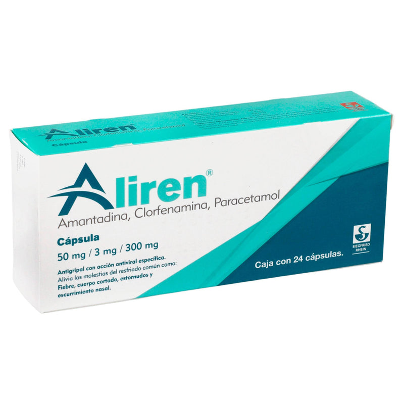 Aliren 50Mg/3Mg/300Mg Con 24 Capsulas (Amantadina/Clorfenamina/Paracetamol) - WeCare Pharma