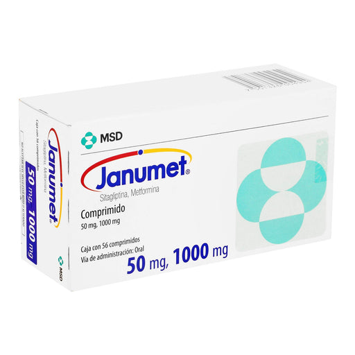 Janumet 50Mg/1000Mg Con 56 Tabletas (Sitagliptina/Metformina) - WeCare Pharma