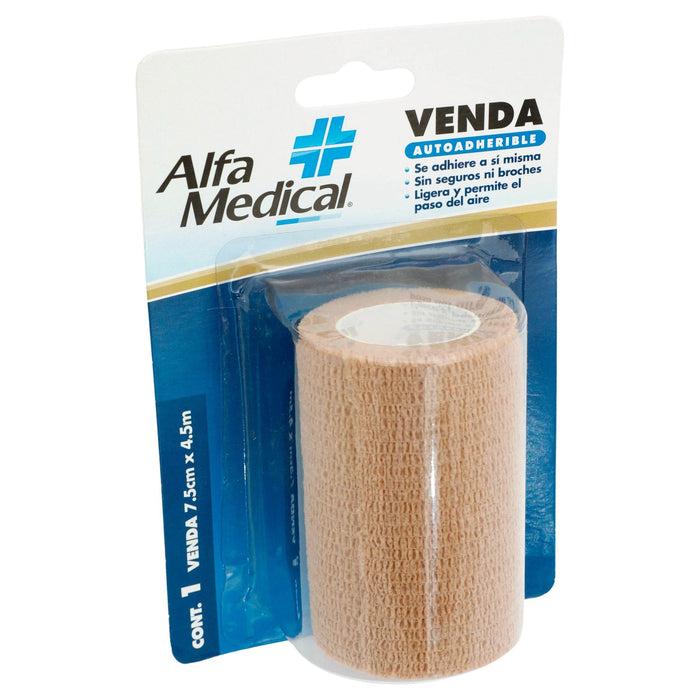 Venda Elástica Autoadherible 7.5Cmx4.5M Alpha Piel - WeCare Pharma