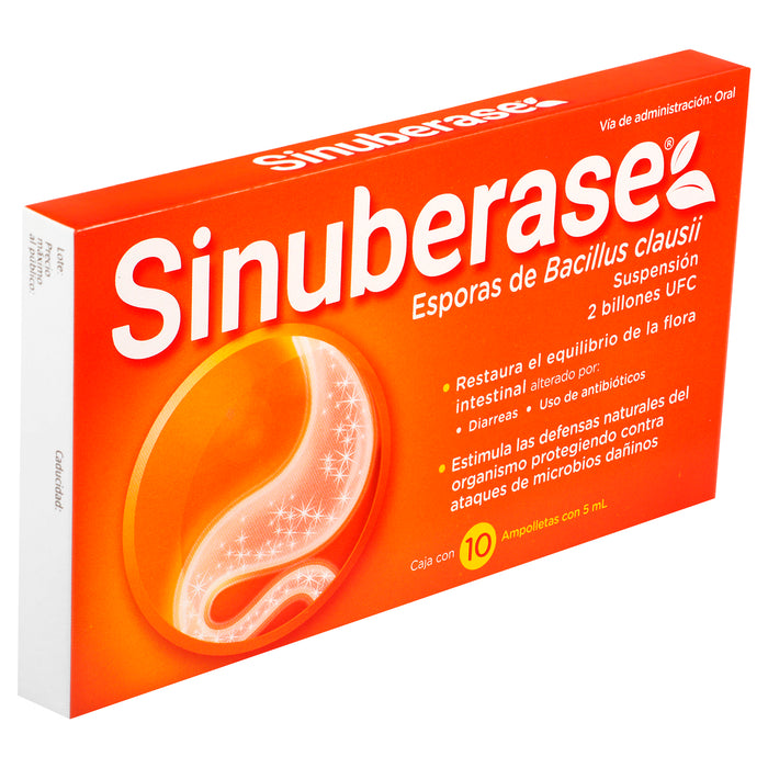 Sinuberase 2 Bill Ufc/5Ml Con 10 Ampulas (Bacillus Clausii) 2 - 7501159580182