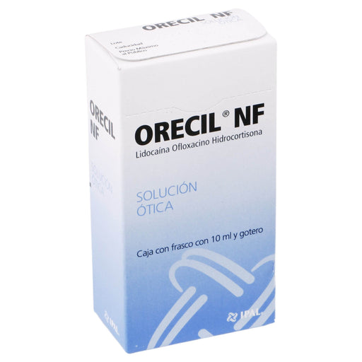 Orecil Nf Gotas Otica 10Mg/3Mg/2.5Mg 10Ml (Lidocaina/Ofloxacino/Hidrocortisona) - WeCare Pharma