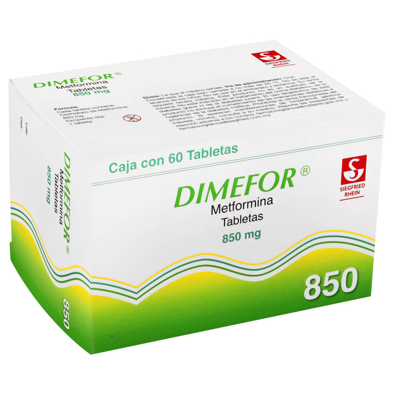 Dimefor 850Mg Con 60 Tabletas (Metformina) - WeCare Pharma