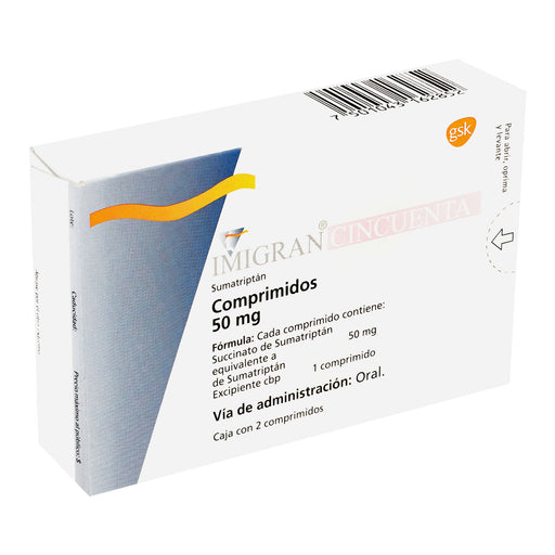 Imigran 50Mg Con 2 Comprimidos (Sumatriptan) 2 - 7501043162852