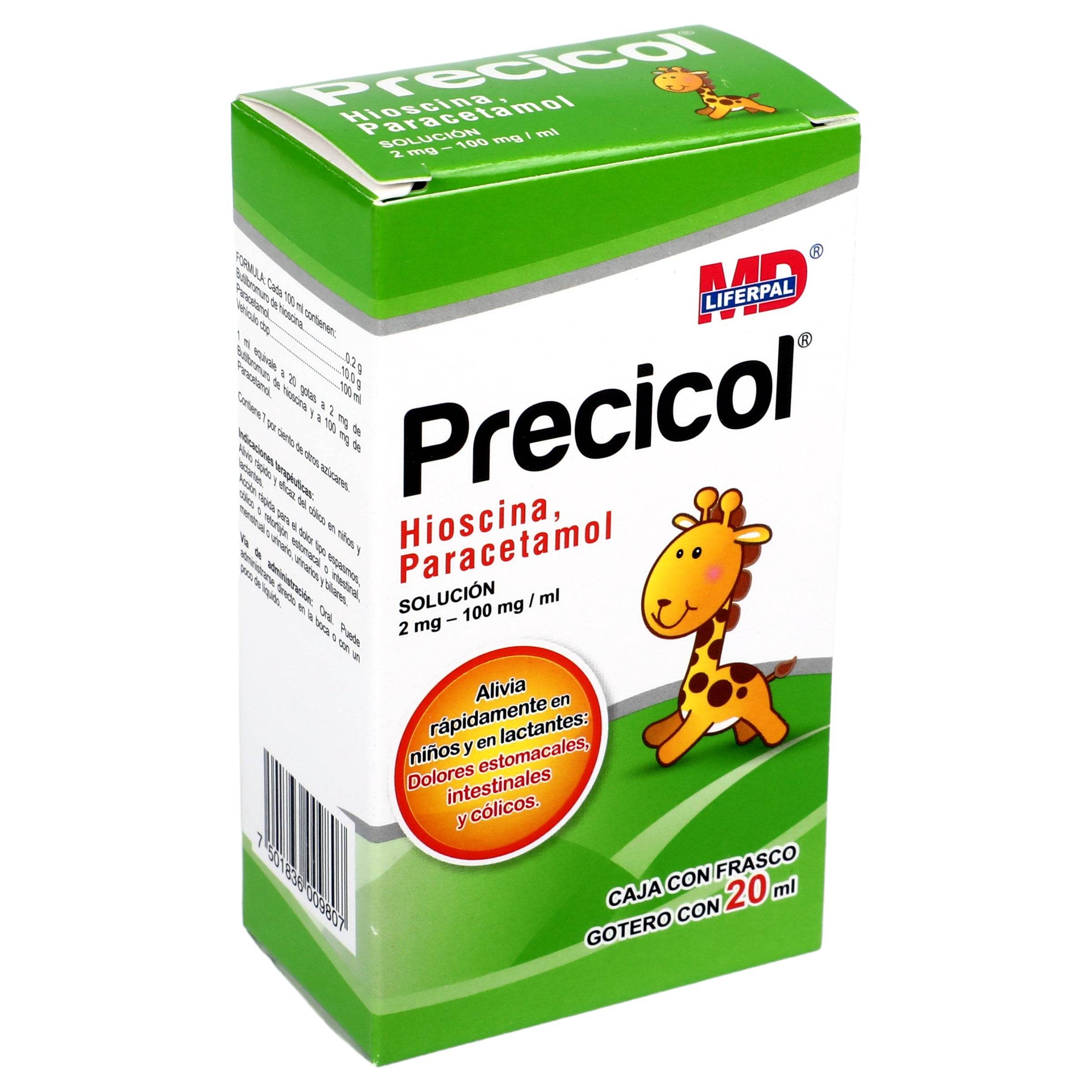 Precicol Gotas Gotas 2Mg/100Mg/Ml 20Ml (Hioscina/Paracetamol) — WeCare ...