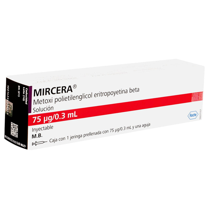 Mircera Jeringa 75Mcg/0.3Ml Con 1 (Metoxipolietilenglicol Epoetina Beta) - WeCare Pharma