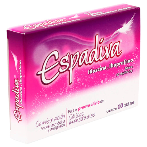 Espadiva 20/400Mg Con 10 Tabletas (Hioscina/Ibuprofeno) - WeCare Pharma