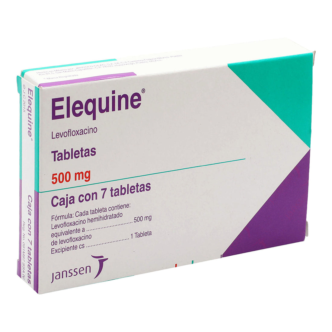 Elequine 500Mg Con 7 Tabletas (Levofloxacino) 2 - 7501100069100