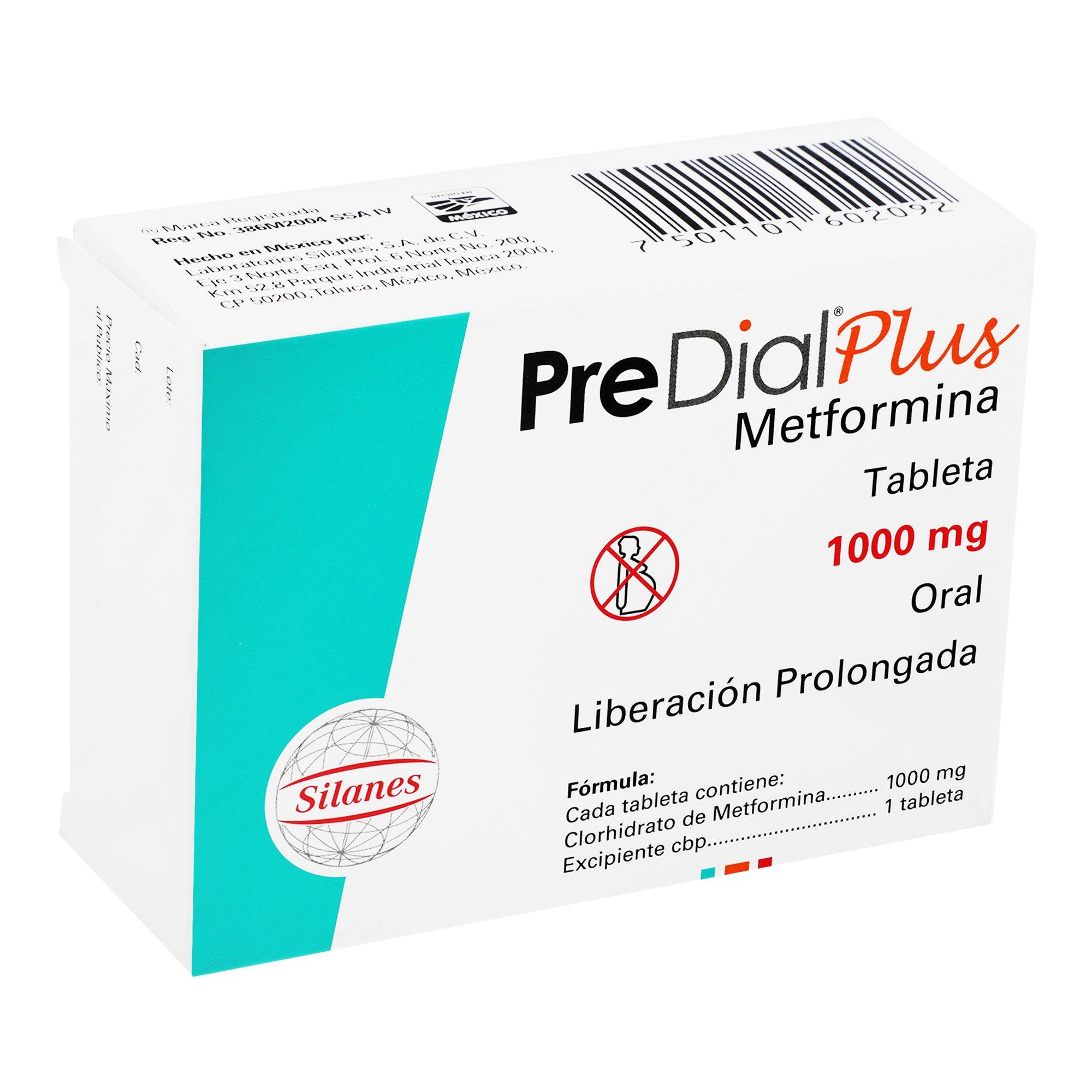 Predial Plus Lp 1000Mg Con 30 Tabletas (Metformina) — WeCare Pharma