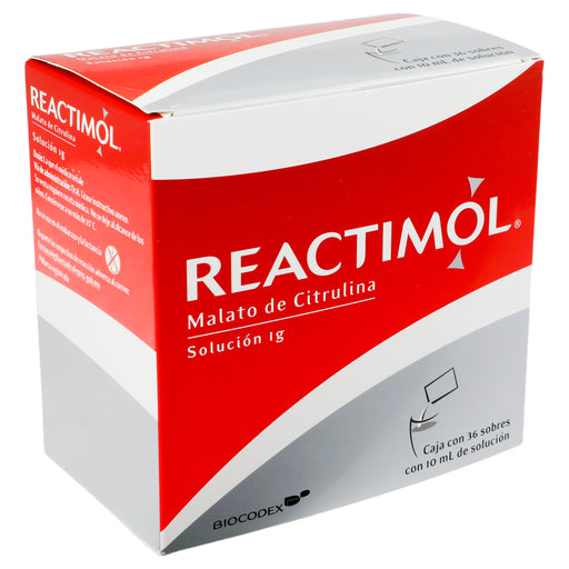 Reactimol Solución 1G Sobres 10Ml Con 36 (Malato De Citrulina) 2 - 7502267780075