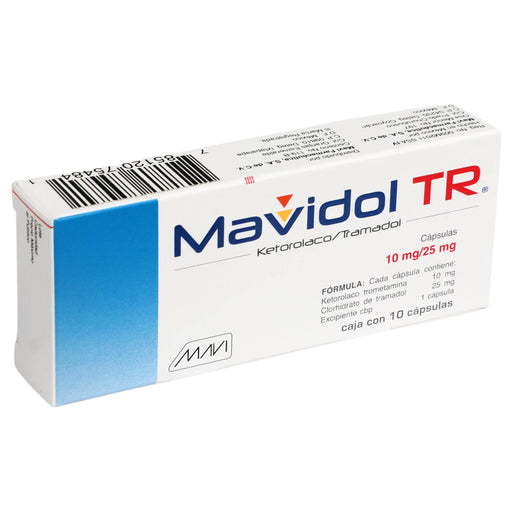 Mavidol Tr Sl 10/25Mg Con 10 Tabletas (Ketorolaco/Tramadol) - WeCare Pharma