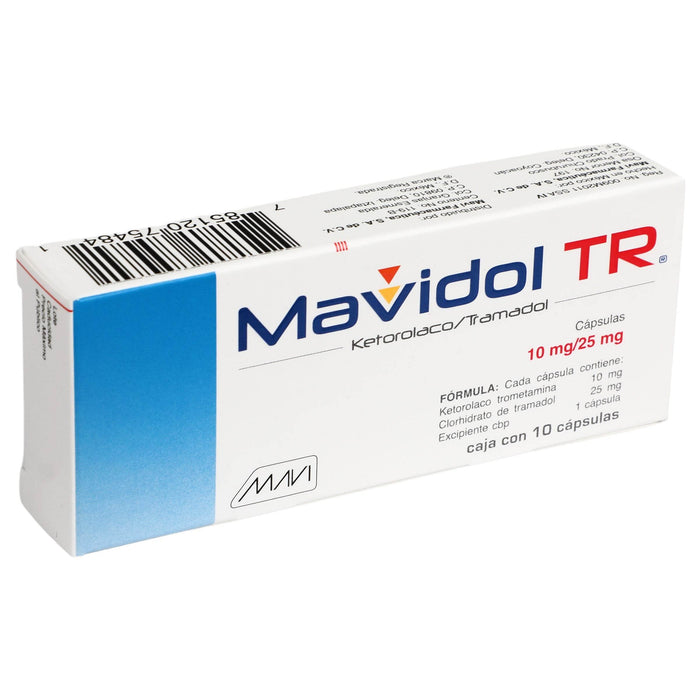 Mavidol Tr Sl 10/25Mg Con 10 Tabletas (Ketorolaco/Tramadol) - WeCare Pharma