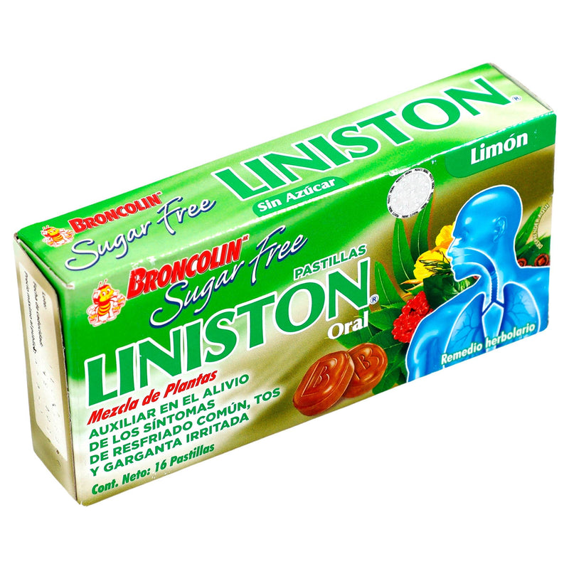 Broncolin Sugar Free Pastillas 2.2G Con 16 Limon (Mezcla De Plantas) - WeCare Pharma