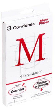 Condón M-Force Multi-O Con 3 - WeCare Pharma