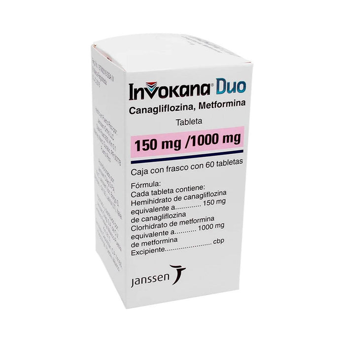 Invokana Duo 150Mg/1000Mg Con 60 Tabletas (Canagliflozina/Metformina) - WeCare Pharma