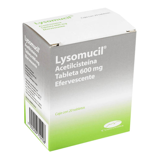 Lysomucil 600Mg Con 20 Tabletas (Acetilcisteina) - WeCare Pharma
