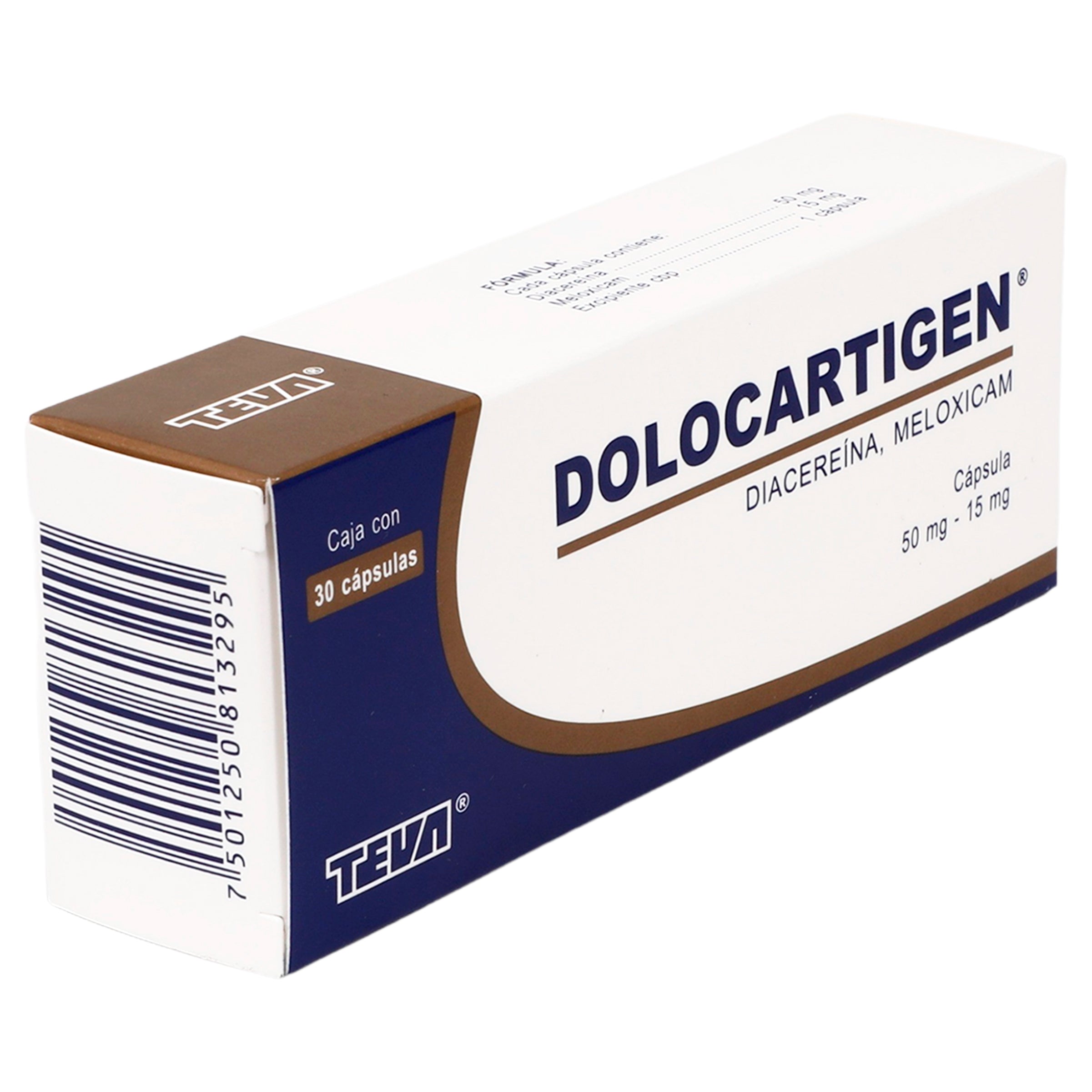 Dolocartigen 50/15Mg Con 30 Capsulas (Diacerina/Meloxicam) 2 - 7501250813295