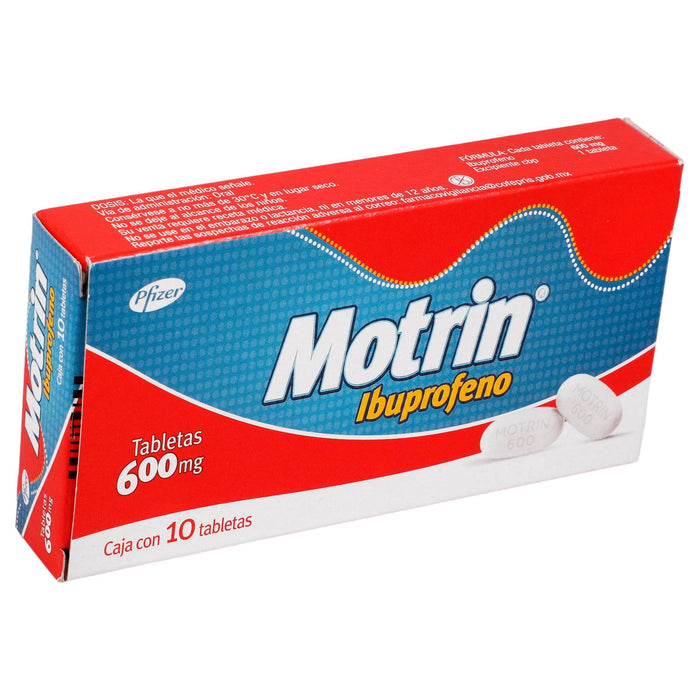 Motrin 600Mg Con 10 Tabletas (Ibuprofeno) - WeCare Pharma
