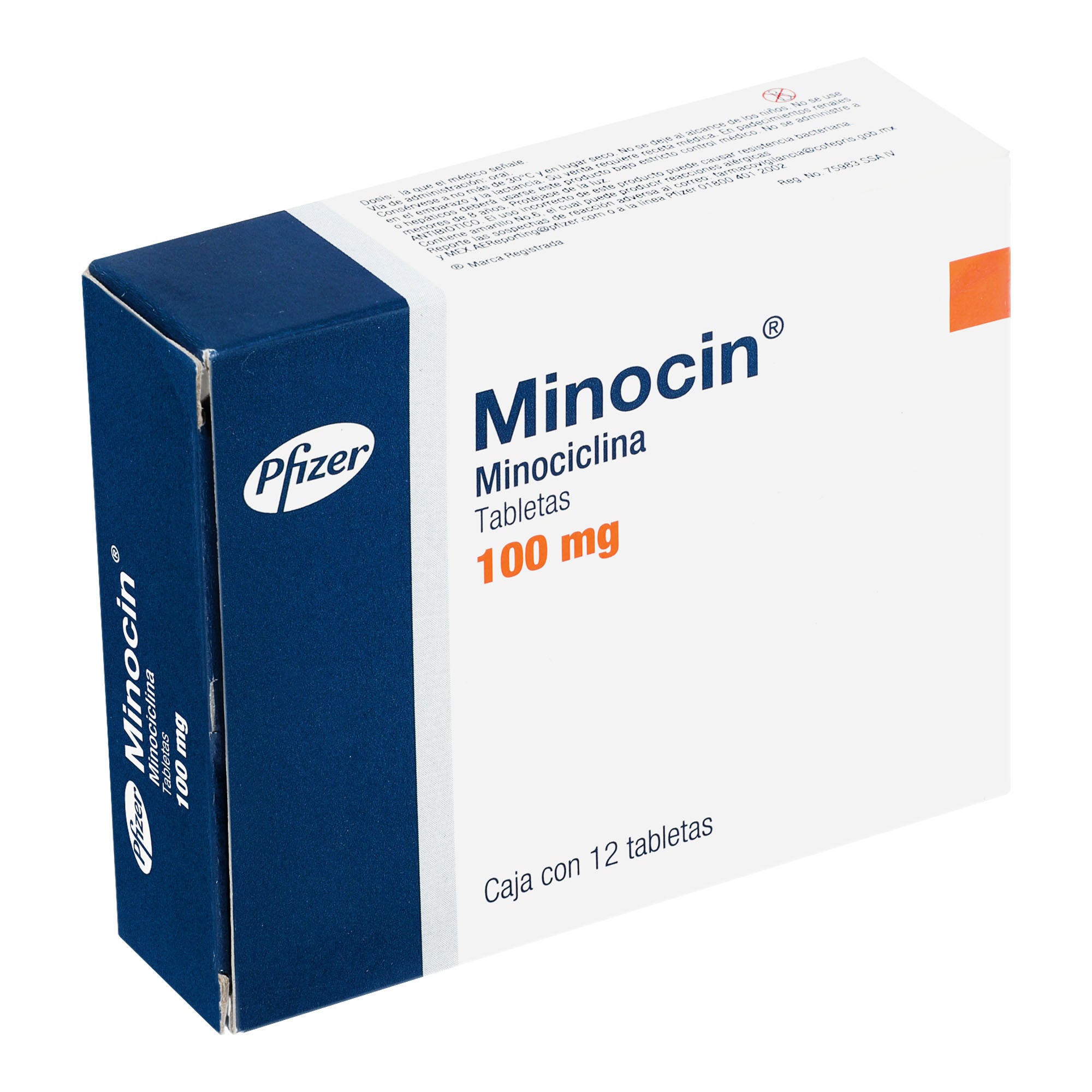 Minocin 100Mg Con 12 Tabletas (Minociclina) 2 - 7501228300291