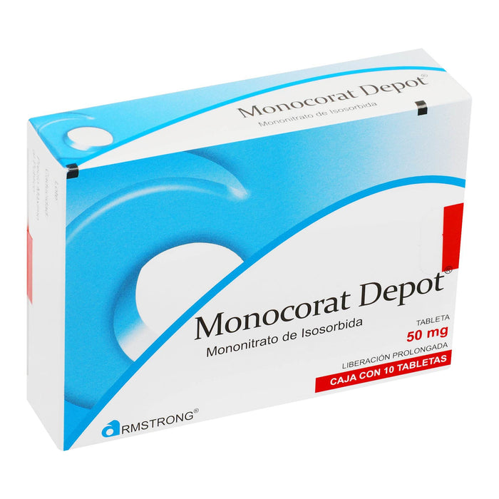 Monocorat Depot 50Mg Con 10 Tabletas (Mononitrato De Isosorbida) - WeCare Pharma
