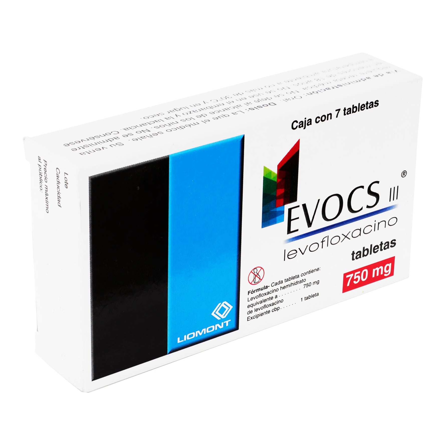 Evocs Iii 750Mg Con 7 Tabletas (Levofloxacino) 2 - 7501299330371