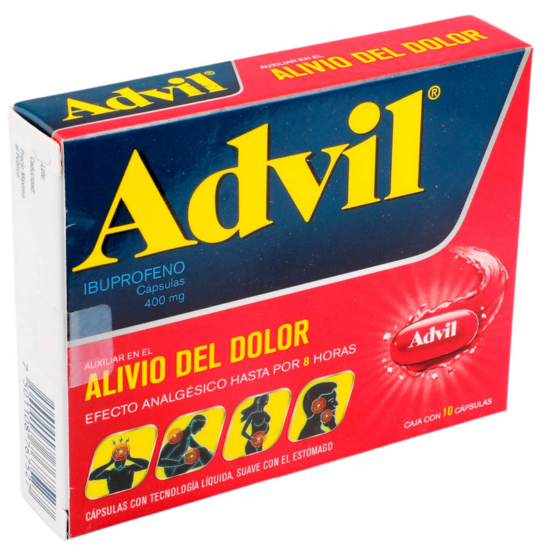 Advil Max 400Mg Con 10 Capsulas (Ibuprofeno) - WeCare Pharma
