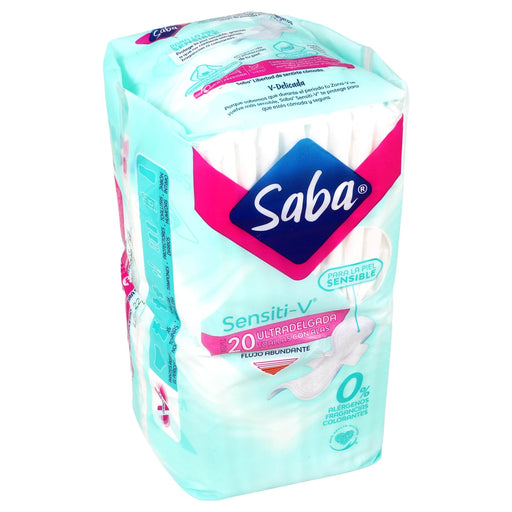 Toallas Saba Sensiti-V Ultradelgada Con 20 - WeCare Pharma
