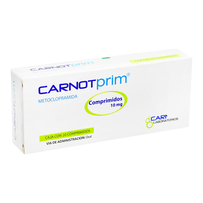 Carnotprim 10Mg Con 20 Comprimidos (Metoclopramida) 2 - 7501124100704