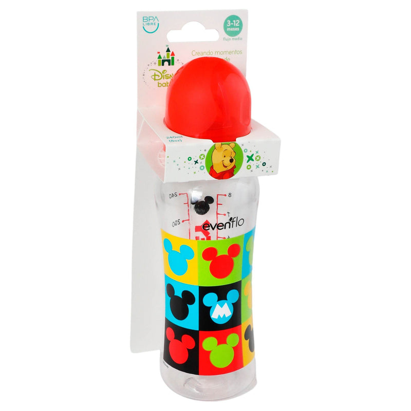 Biberon Disney Europa Flujo Medio 8Oz Evenflo - WeCare Pharma