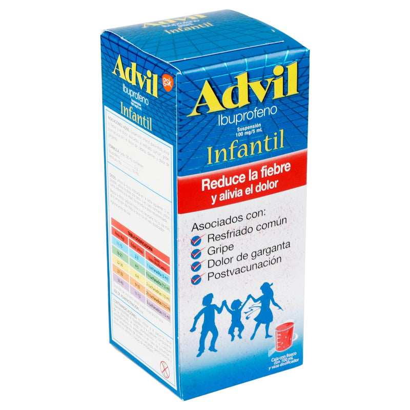 Advil Infantil Suspensión 100Mg/5Ml 100Ml (Ibuprofeno) - WeCare Pharma